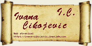 Ivana Čikojević vizit kartica